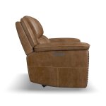 Beau Silt Fabric Power Reclining Loveseat with Power Headrests - Image 5