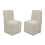 Waterfall Off-White Pair of Upholstered Dining Chairs