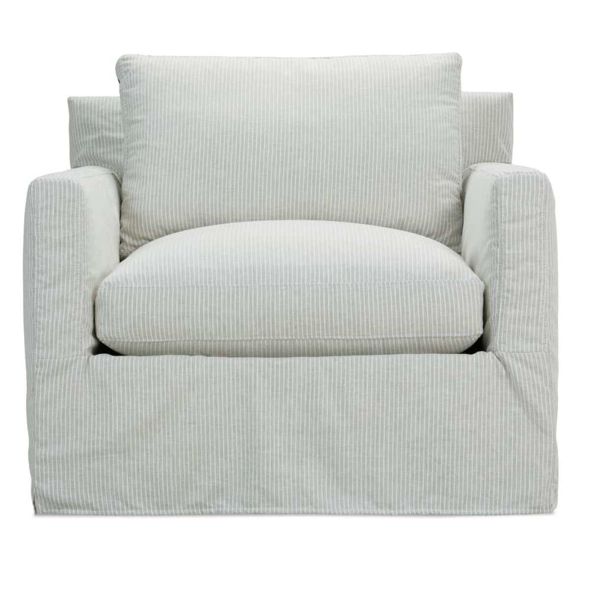 22252e6cef2556cb3c374bf281cf586c Sylvie Slipcovered Swivel Chair - Image 1