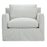 Sylvie Slipcovered Swivel Chair