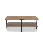 Millwork Brown Rectangular Coffee Table - Image 4