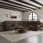 Henry Leather Power Reclining Sectional with Power Headrests & Lumbar - Image 17