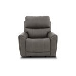 Carter Smoke Fabric Power Rocking Recliner with Power Headrest, Lumbar, Heat & Massage - Image 3