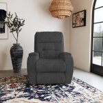 Strait Fabric Power Recliner with Power Headrest - Image 3