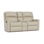 Catalina Leather Reclining Loveseat with Console - Image 5