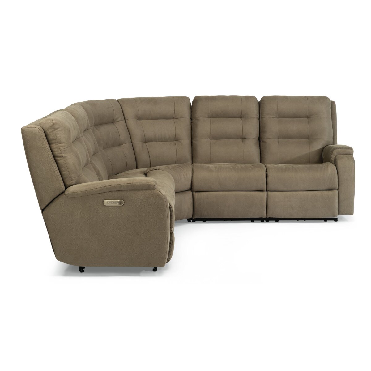 2bf784fc6d8cc0c60924a849fa126787 Arlo Fabric Power Reclining Sectional with Power Headrests & Lumbar - Image 1
