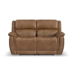 Beau Silt Fabric Power Reclining Loveseat with Power Headrests - Image 4