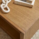 Waterfall Brown Rectangular Coffee Table with Casters - Image 6