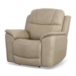 Crew Pebble Leather Power Recliner with Power Headrest & Lumbar - Image 6