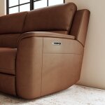 Henry Leather Power Reclining Sectional with Power Headrests & Lumbar - Image 8