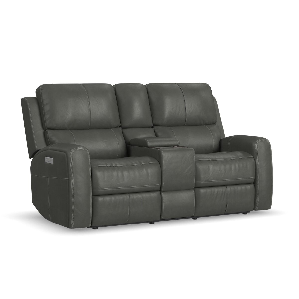 3337ea80c48f3d2b93e7768f342f08ad Linden Leather Power Reclining Loveseat with Console & Power Headrests & Lumbar - Image 1