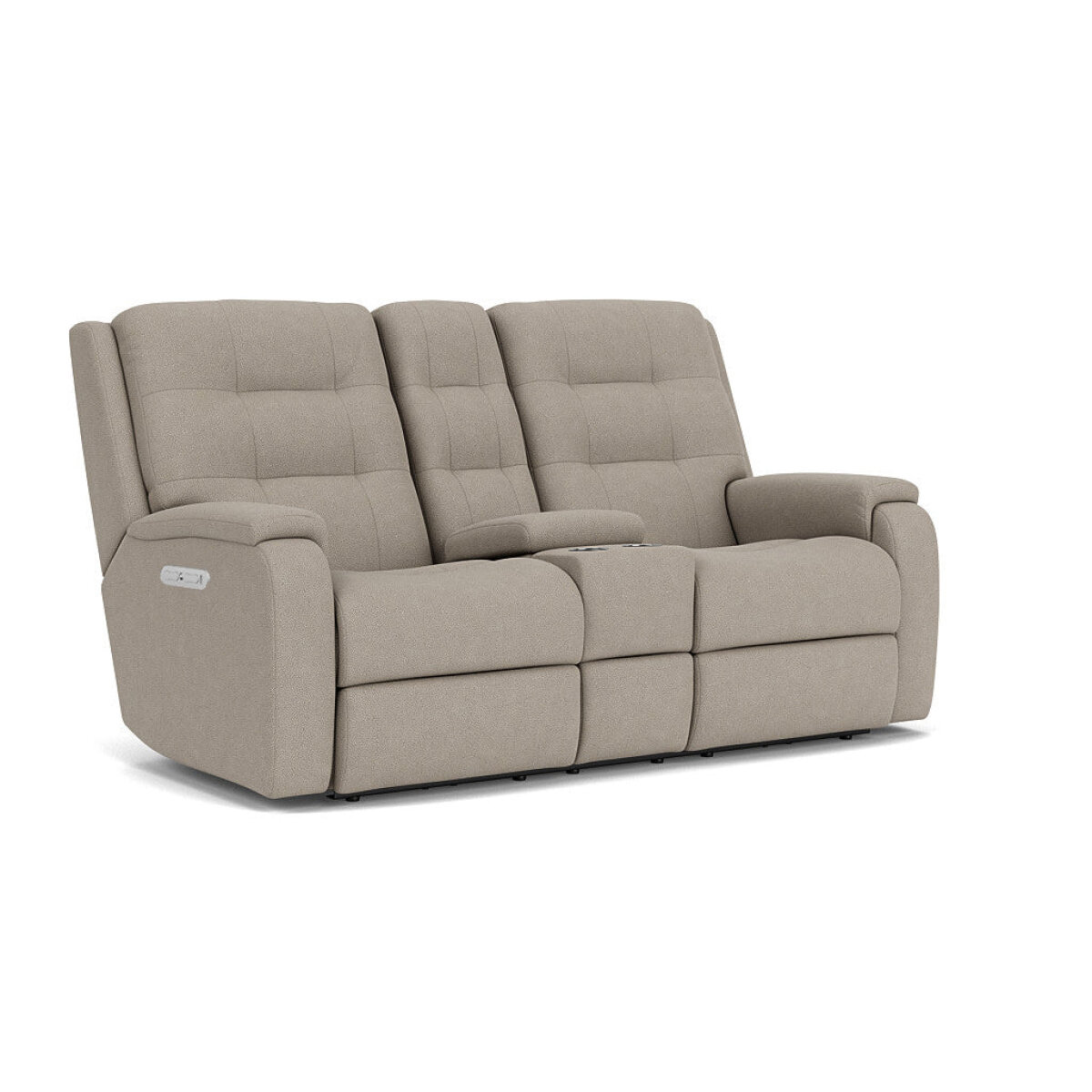 371e8289732775f235c2f78ca5427ad0 Arlo Fabric Power Reclining Loveseat with Console & Power Headrests & Lumbar - Image 1