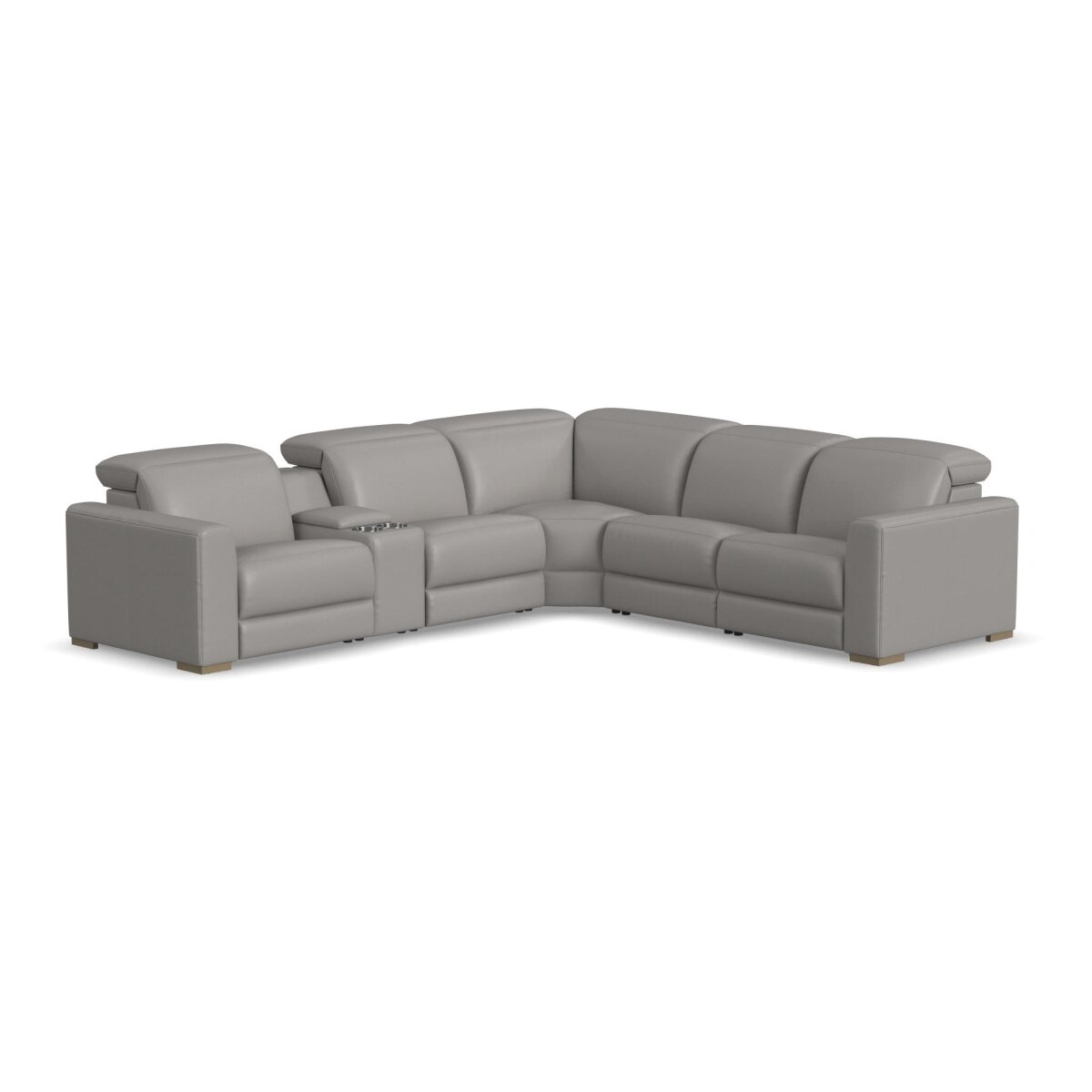 374c6b4c25990a5d1c6b1822f3e124d0 Aurora Ash Leather Power Reclining Sectional with Power Headrests - Image 1