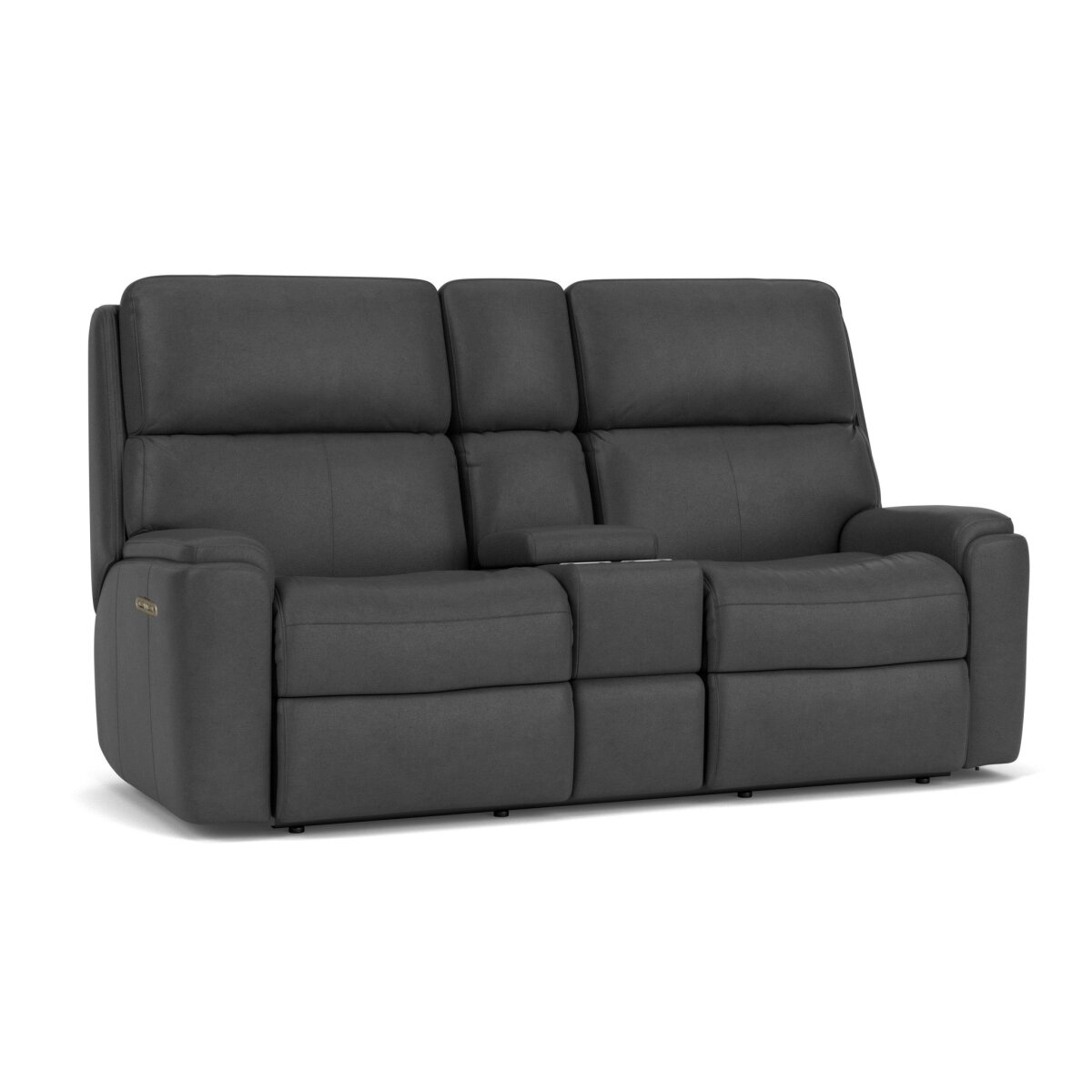 3b26846dd5162e37ab7d7e9a1aaddd60 Rio Leather Power Reclining Loveseat with Console & Power Headrests - Image 1