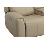 Jarvis Parchment Leather Power Reclining Loveseat with Console & Power Headrests - Image 7