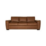 Henry Caramel Leather Sofa - Image 4
