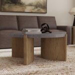 Eclipse Brown Round Coffee table - Image 3