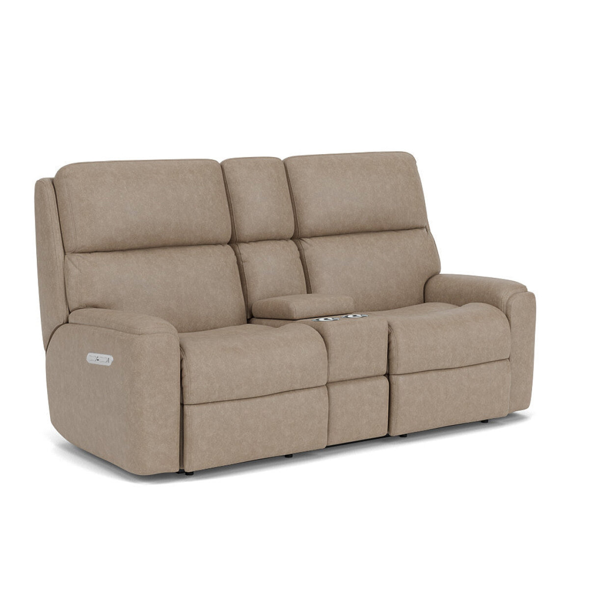 437dbefb9de2efe5d4501056ef0a3f04 Rio Fabric Power Reclining Loveseat with Console & Power Headrests - Image 1