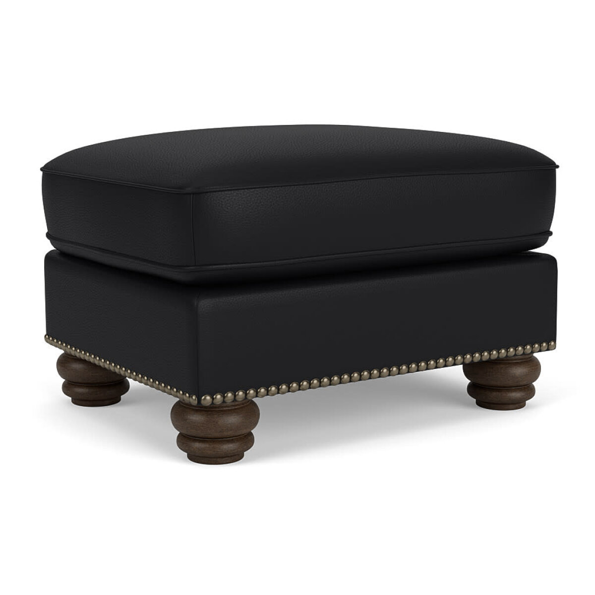 46a02da15baa3ed8d008a4be3e9cf1ad Bexley Leather Ottoman - Image 1