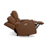 Linden Leather Power Reclining Loveseat with Power Headrests & Lumbar - Image 9