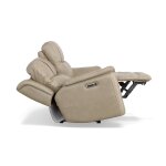 Crew Pebble Leather Power Reclining Loveseat with Power Headrests & Lumbar - Image 12