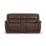 Beau Sable Fabric Power Reclining Loveseat with Console & Power Headrests - Image 4
