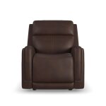 Alister Burnt Umber Leather Power Gliding Recliner with Power Headrest and Lumbar - Image 4