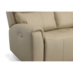 Jarvis Parchment Leather Power Reclining Loveseat with Power Headrests - Image 9