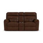 Mason Fabric Reclining Loveseat with Console - Image 3