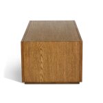 Waterfall Brown Rectangular Coffee Table with Casters - Image 5