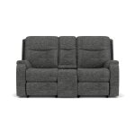 Penn Fabric Power Reclining Loveseat with Console & Power Headrests & Lumbar - Image 4