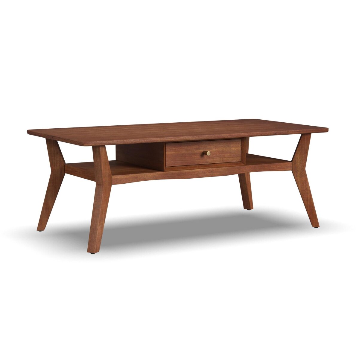 58b09298307649153b0dcc464bd47a3a Ludwig Brown Rectangular Coffee Table - Image 1