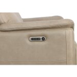 Crew Pebble Leather Power Reclining Loveseat with Power Headrests & Lumbar - Image 11