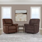 Plush Fabric Power Gliding Recliner with Power Headrest & Lumbar - Image 13