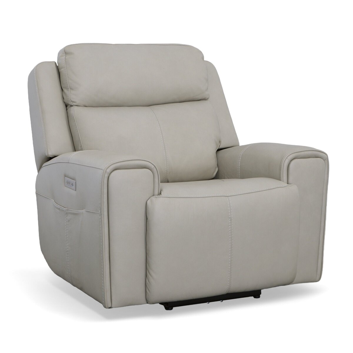 5e30b668600e99dc19dc7573b45ebb77 Barnett Leather Power Recliner with Power Headrest & Lumbar - Image 1