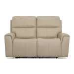 Jarvis Parchment Leather Power Reclining Loveseat with Power Headrests - Image 3
