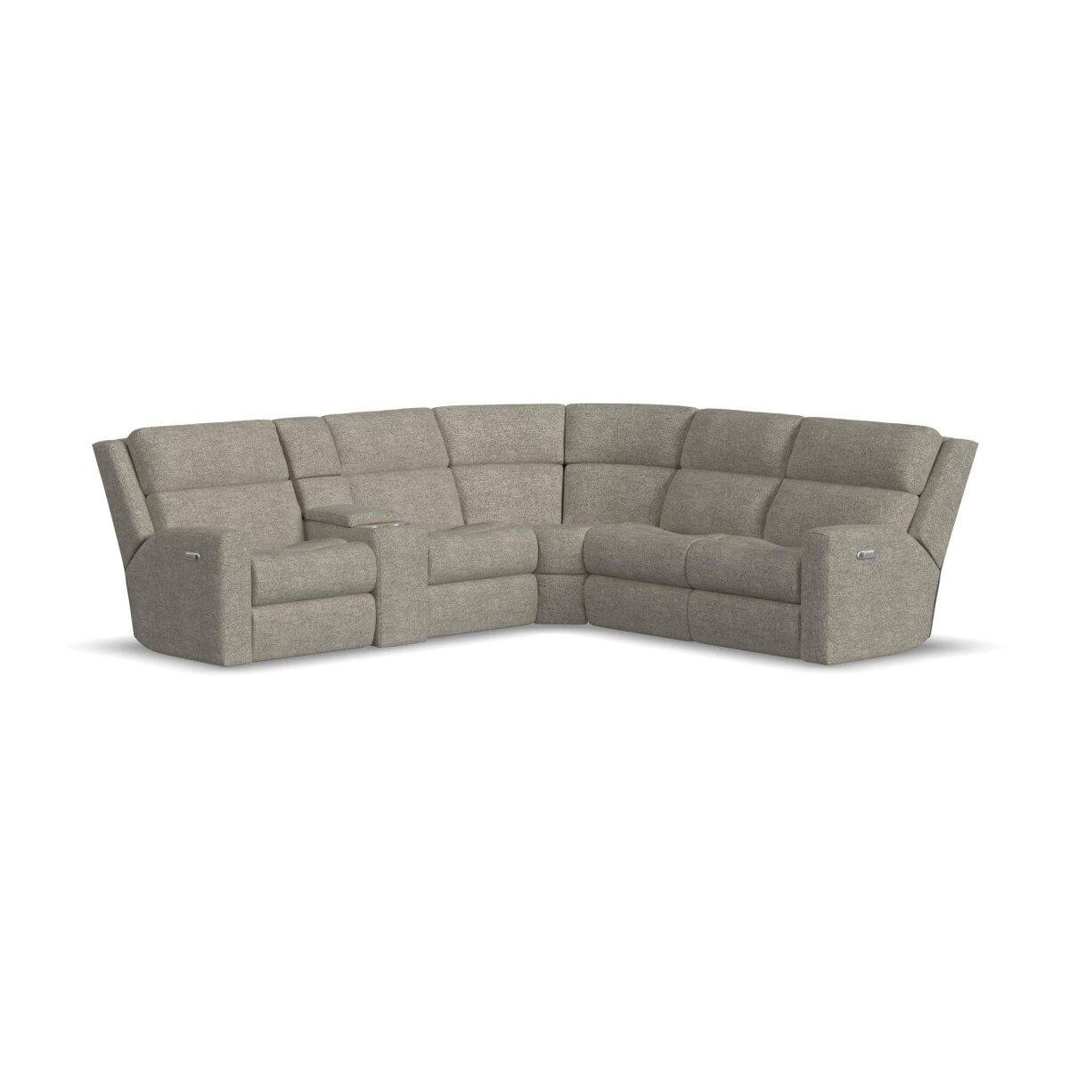 606009904ebe1b81d0dce0f21d367d79 Score Fabric Power Reclining Sectional with Power Headrest & Lumbar - Image 1