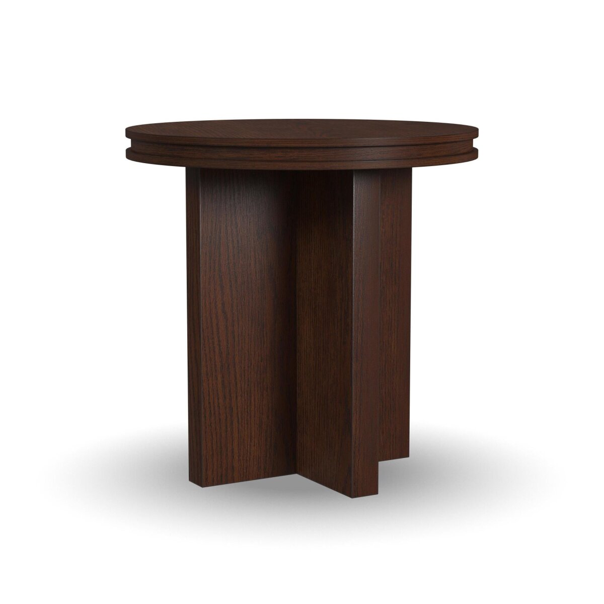 61f1aa5379f84452a06495cf7c46b52d Waterfall Brown Round End Table - Image 1