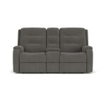 Arlo Fabric Reclining Loveseat with Console - Image 7