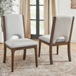 Athens Pair of Upholstered Dining Chairs - Image 3