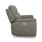 Sawyer Grey Leather Power Reclining Loveseat w/ Pwr Headrests, Lumbar - Image 5
