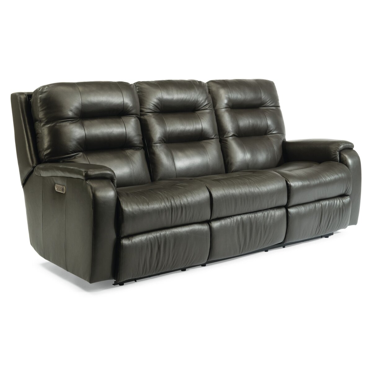 6a5684e2018c394a77a2d0c49e67d74d Arlo Leather Power Reclining Sofa with Power Headrests & Lumbar - Image 1