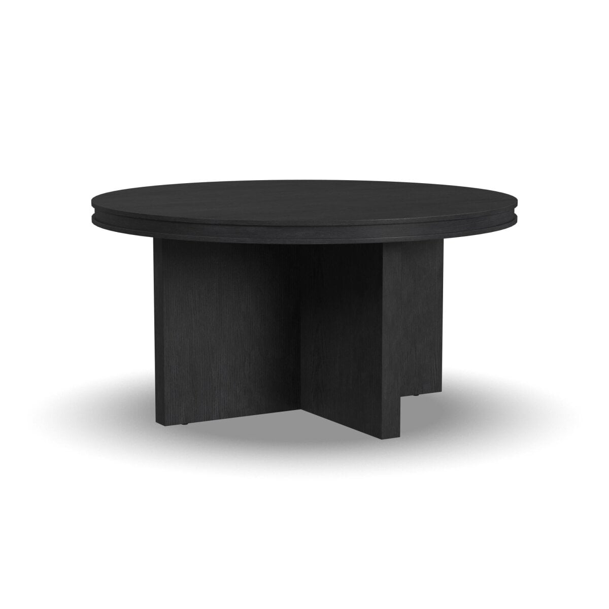 6e0e7cdddc5dc6f2a80d187f2aa27590 Waterfall Black Round Coffee Table - Image 1