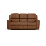 Henry Caramel Leather Power Reclining Sofa with Power Headrests & Lumbar - Image 4