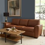 Henry Caramel Leather Sofa - Image 3