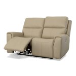 Jarvis Parchment Leather Power Reclining Loveseat with Power Headrests - Image 7
