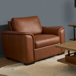 Henry Caramel Leather Chair - Image 3