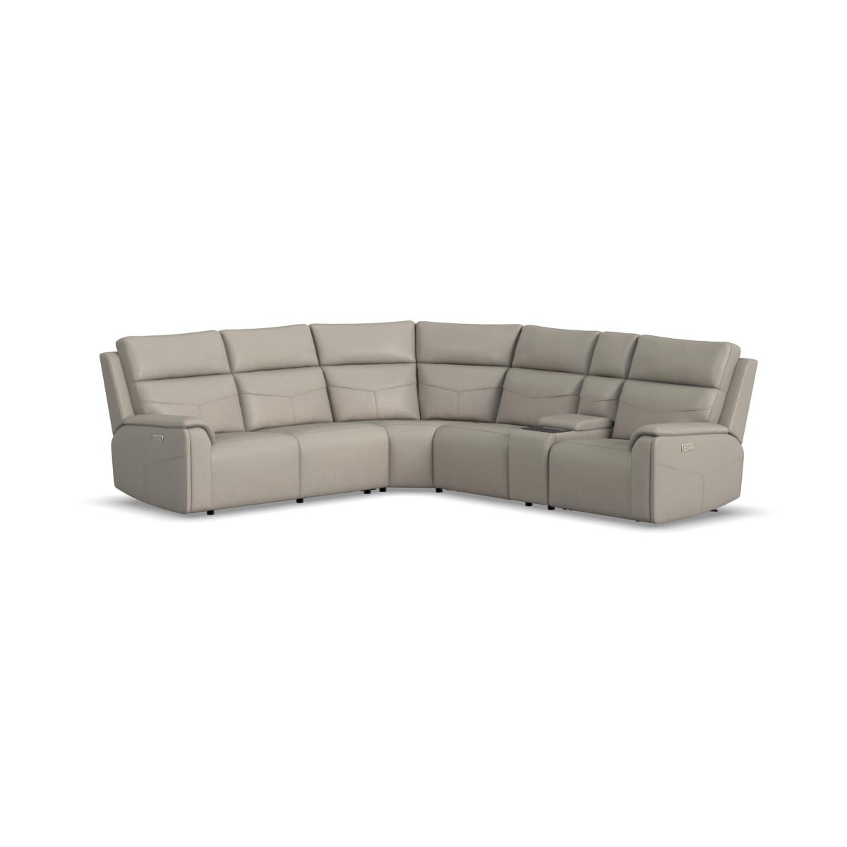 774685d200e53a5d105f6efe031dd833 Vernon Dove Grey Fabric Power Reclining Sectional with Power Headrest, Lumbar, Heat, & Massage - Image 1
