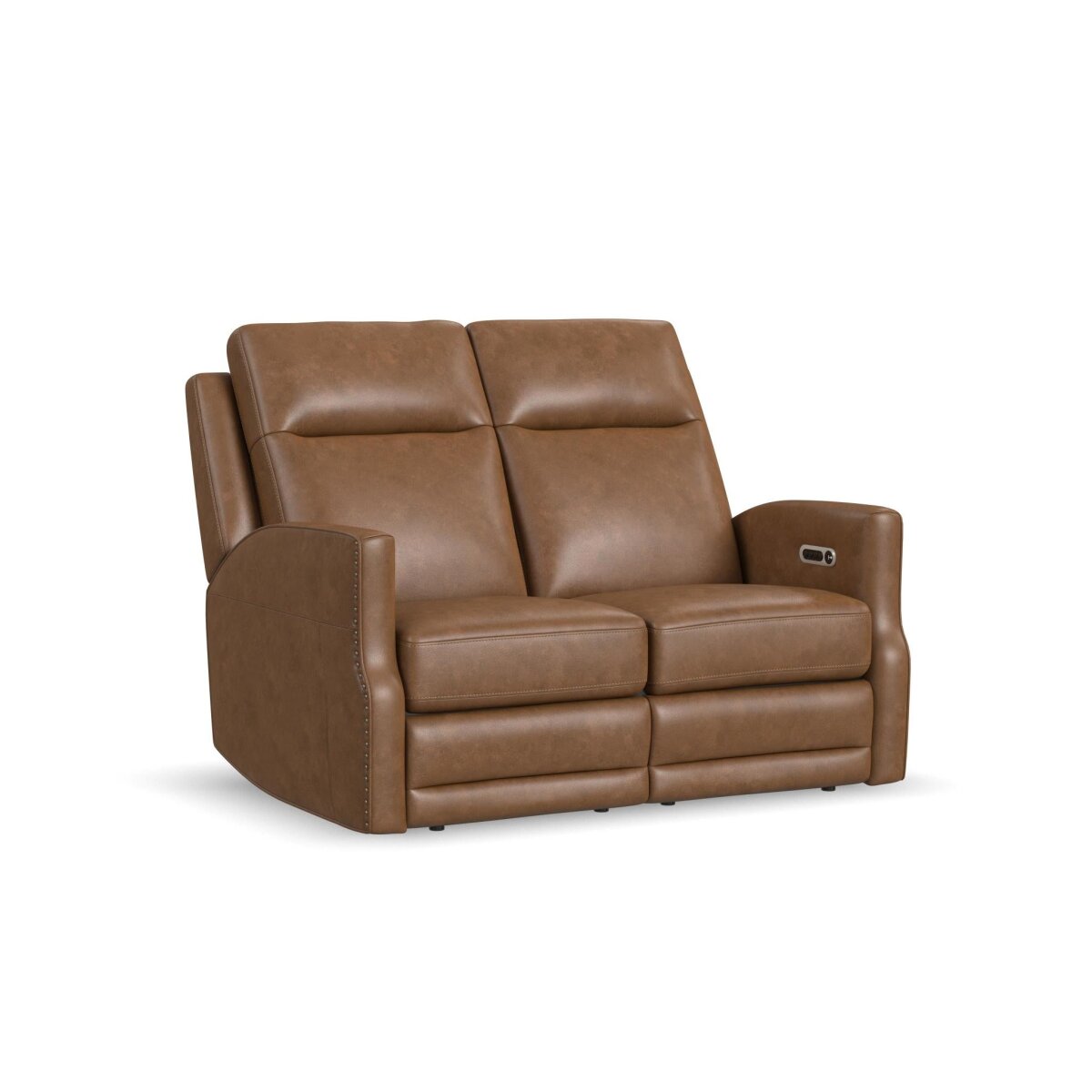 783bf809c79d4cec40386ba0449d9879 Maxwell Cedar Leather Power Reclining Loveseat with Power Headrests and Lumbar - Image 1