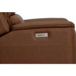 Henry Caramel Leather Power Recliner with Power Headrest & Lumbar - Image 6